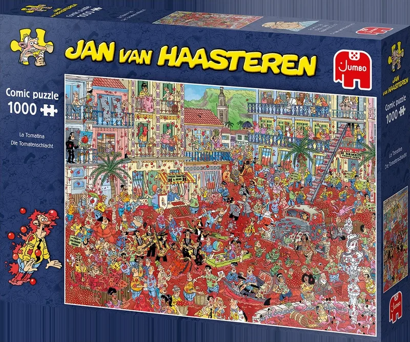 La Tomatina puzzel - 1000 stukjes van Jumbo, editie Meerkleurig – doos