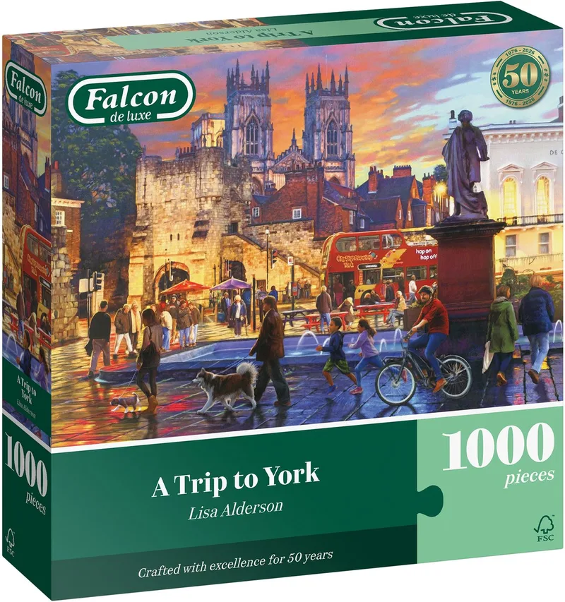 legpuzzel Falcon 1000 stukjes York stad puzzel volwassenen. de Jumbo, édition Multicolore – boîte
