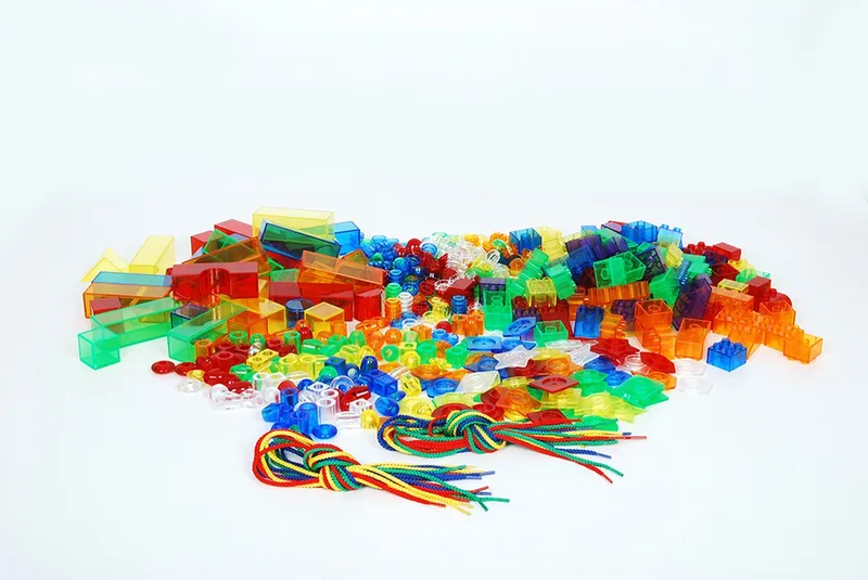 Mega Set Transparante Kleur Vormen - Educatief Speelgoed - 634-delige Set voor Creatief Leren de Jumbo, édition Paars – boîte