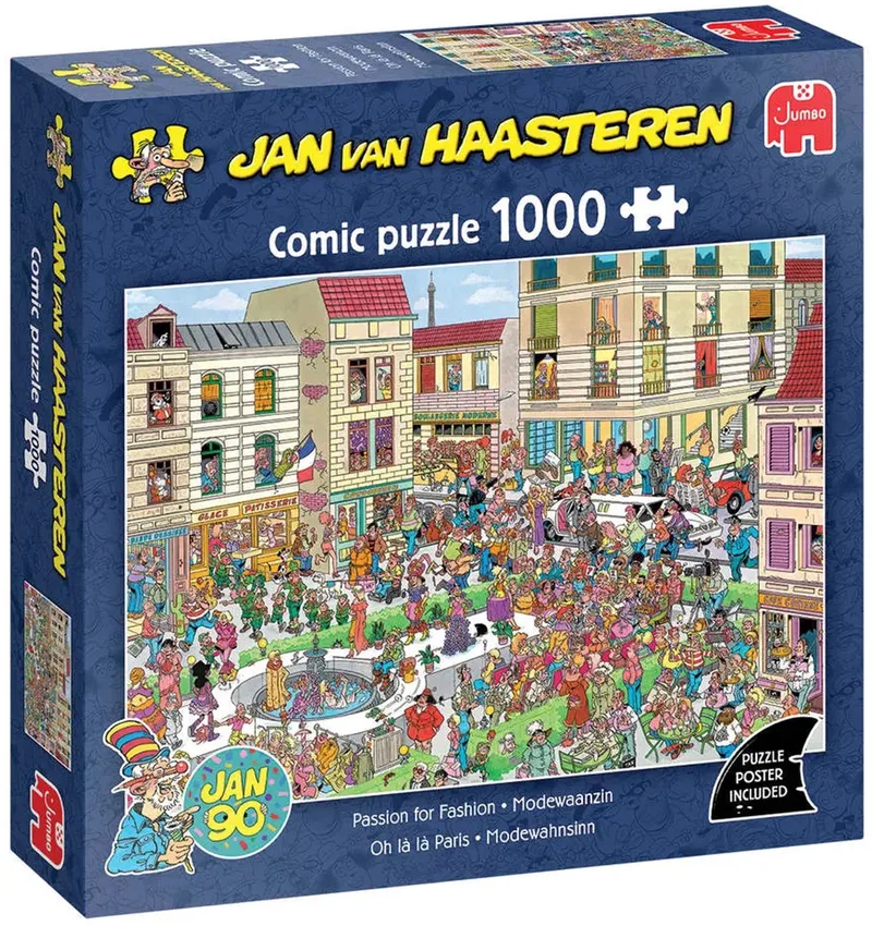 Modewaanzin - 1000 stukjes puzzel - Legpuzzel volwassenen van Jumbo, editie Meerkleurig – doos
