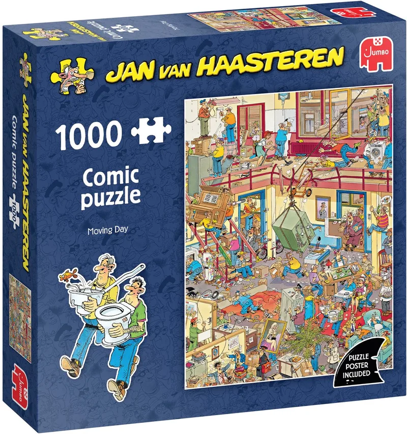 Moving Day - Jan van Haasteren - puzzel van 1000 stukjes from Jumbo, Multicolour edition – box