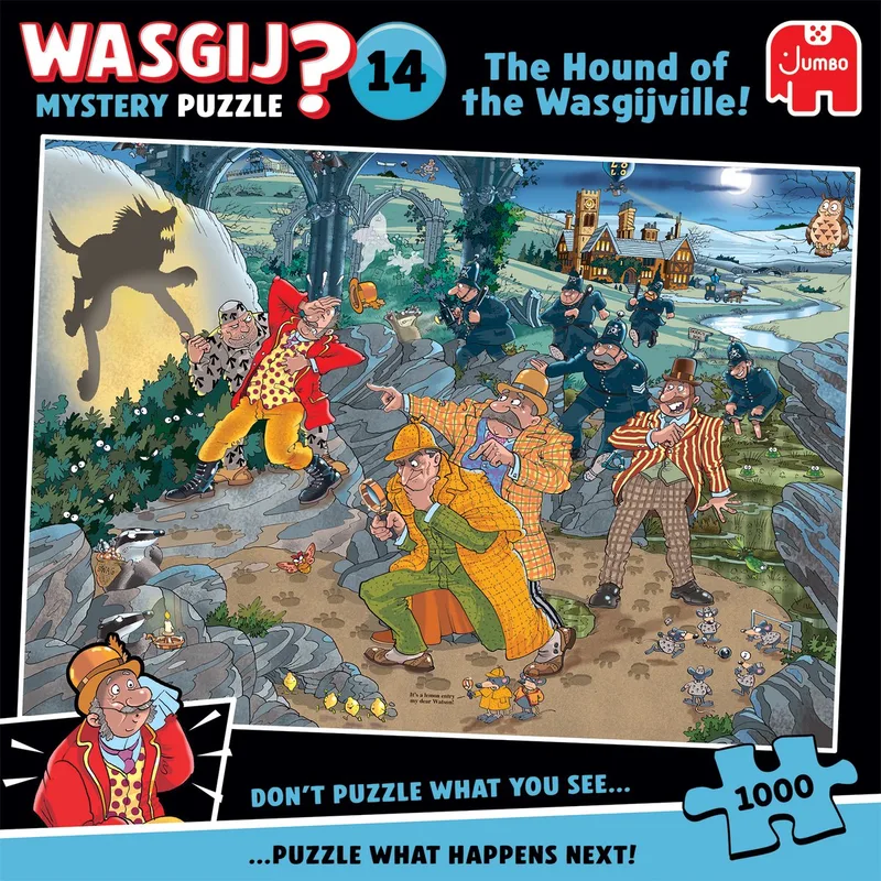 Mystery 14 - The Hound Of The Wasgijville! - 1000 stukjes van Jumbo, editie Meerkleurig – doos