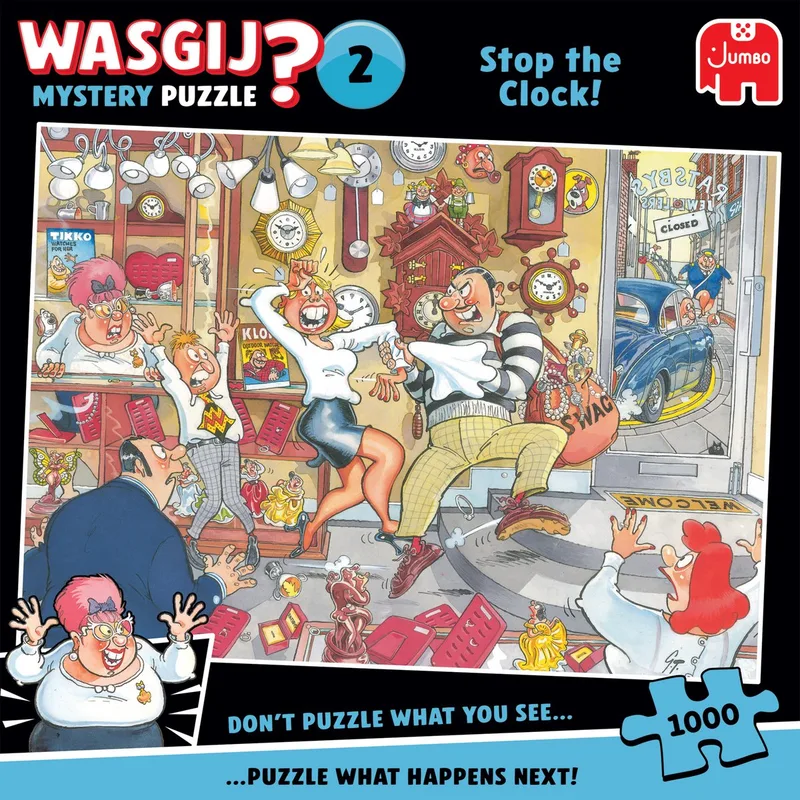Mystery 2 - Stop The Clock! - 1000 stukjes van Jumbo, editie Meerkleurig – doos