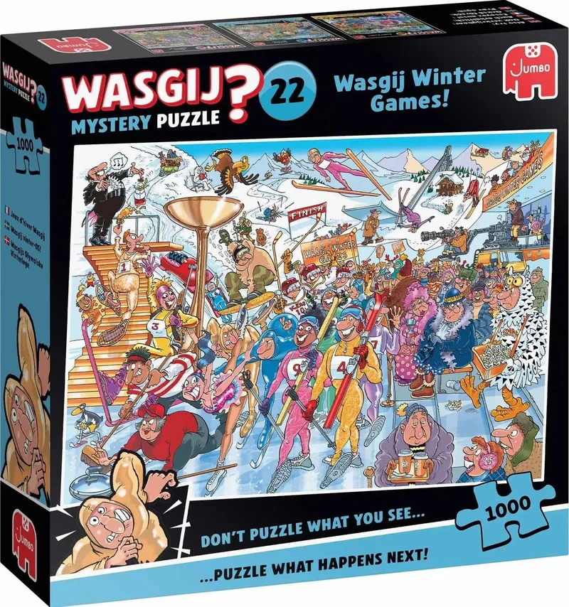 Mystery 22 Winterspelen! Puzzel 1000 stukjes van Jumbo, editie Meerkleurig – doos