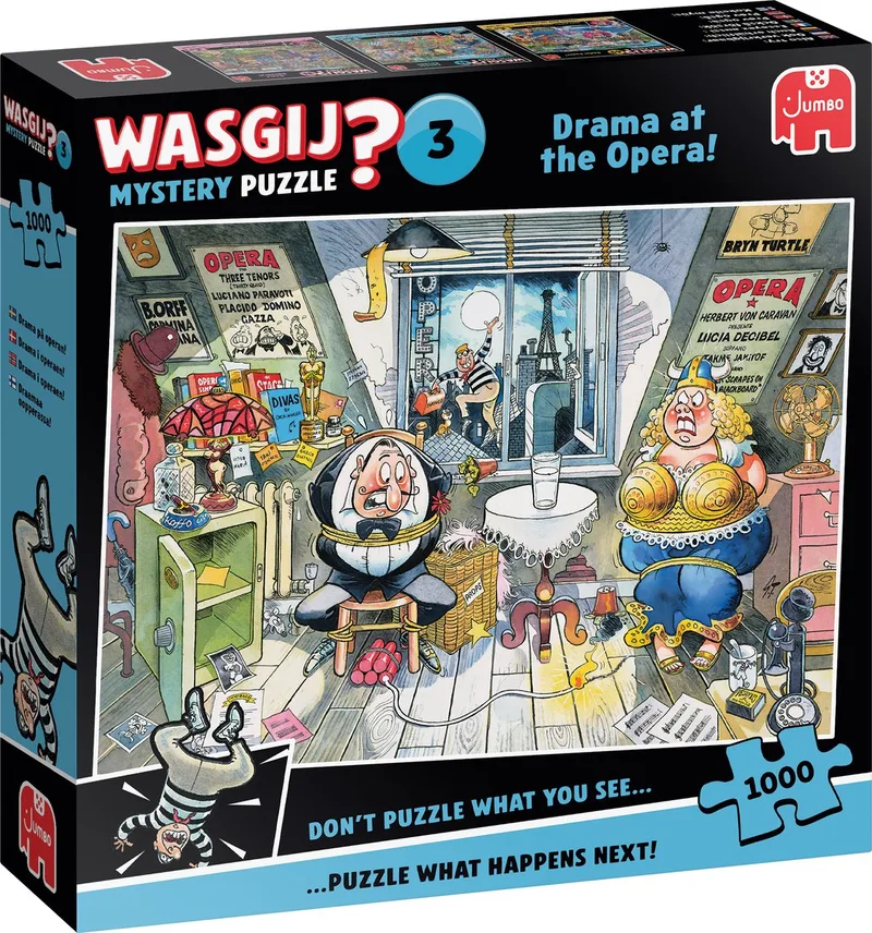 Mystery 3 - Drama at the Opera! - puzzel van 1000 stukjes van Jumbo – doos
