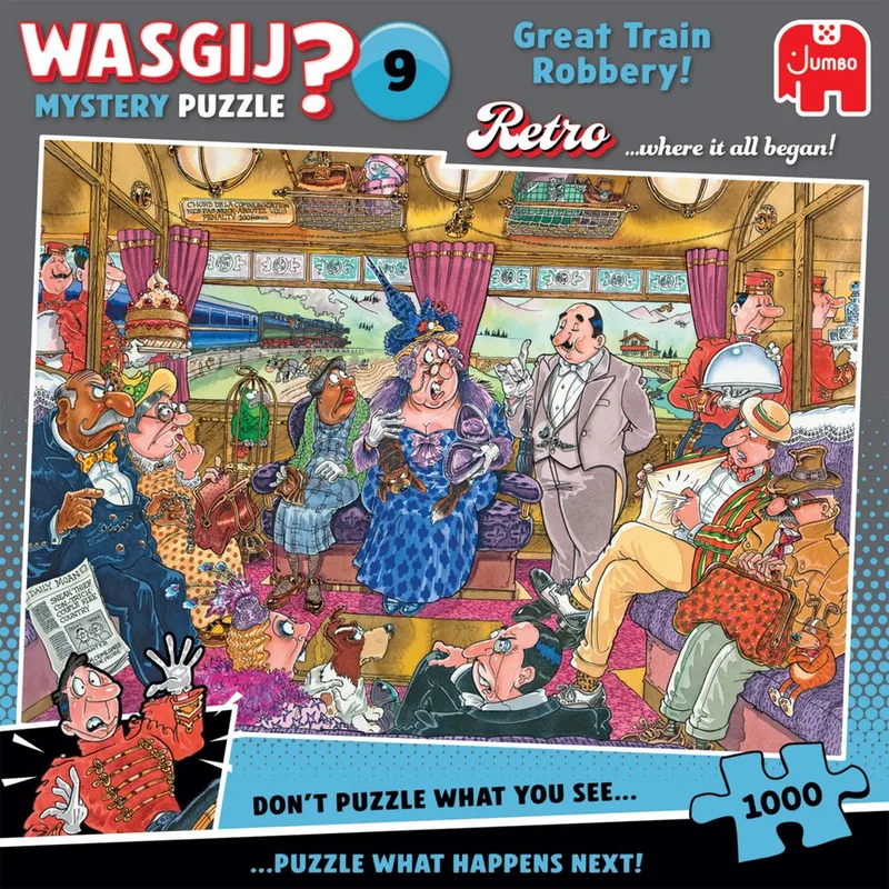 Mystery 9 - De Grote Treinroof! - 1000 stukjes puzzel - Legpuzzel volwassenen from Jumbo, Multicolour edition – box 3 of 3