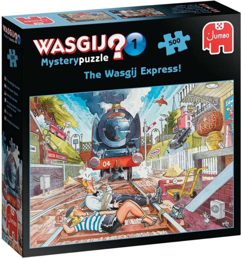 Mystery Puzzel Nr 1 - 500 Stukjes - The Wasgij Express! de Jumbo, édition Multicolore – boîte