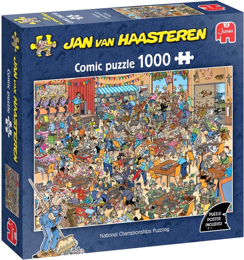 National Championships Puzzling - Jan van Haasteren - puzzel van 1000 stukjes van Jumbo – doos