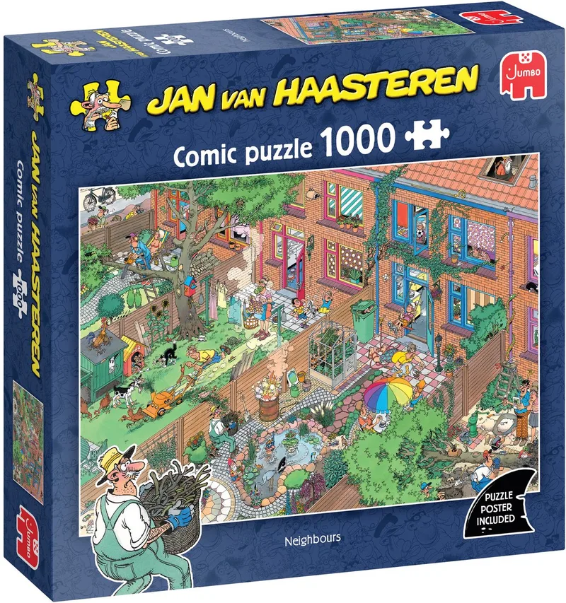 Neighbours - Jan van Haasteren - puzzel van 1000 stukjes van Jumbo – doos