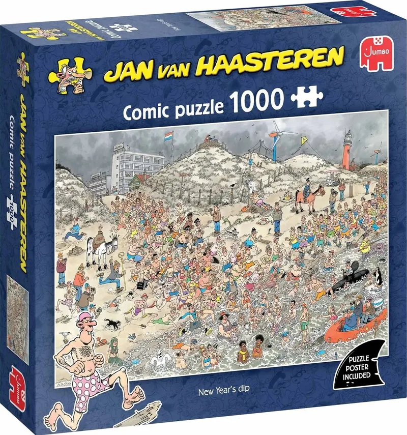 New Years Dip Puzzel 1000 Stukjes de Jumbo, édition Multicolore – boîte