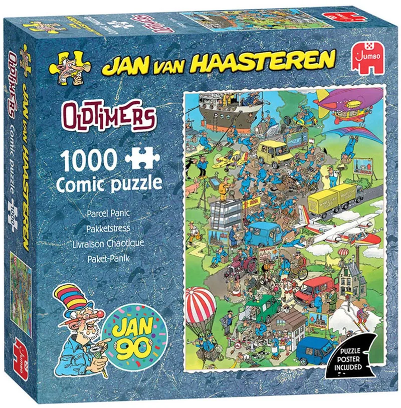 Oldtimer - Pakketstress - 1000 stukjes puzzel - Legpuzzel volwassenen de Jumbo, édition Multicolore – boîte