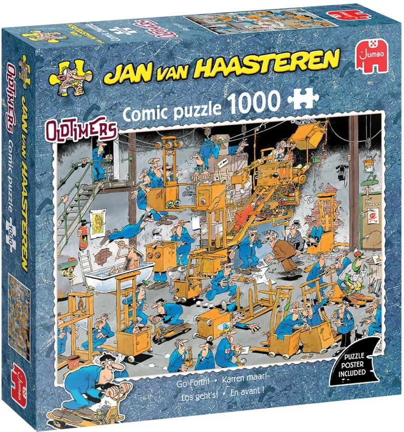 Oldtimers - Karren maar! - 1000 stukjes puzzel - Legpuzzel de Jumbo, édition Multicolore – boîte 1 sur 2