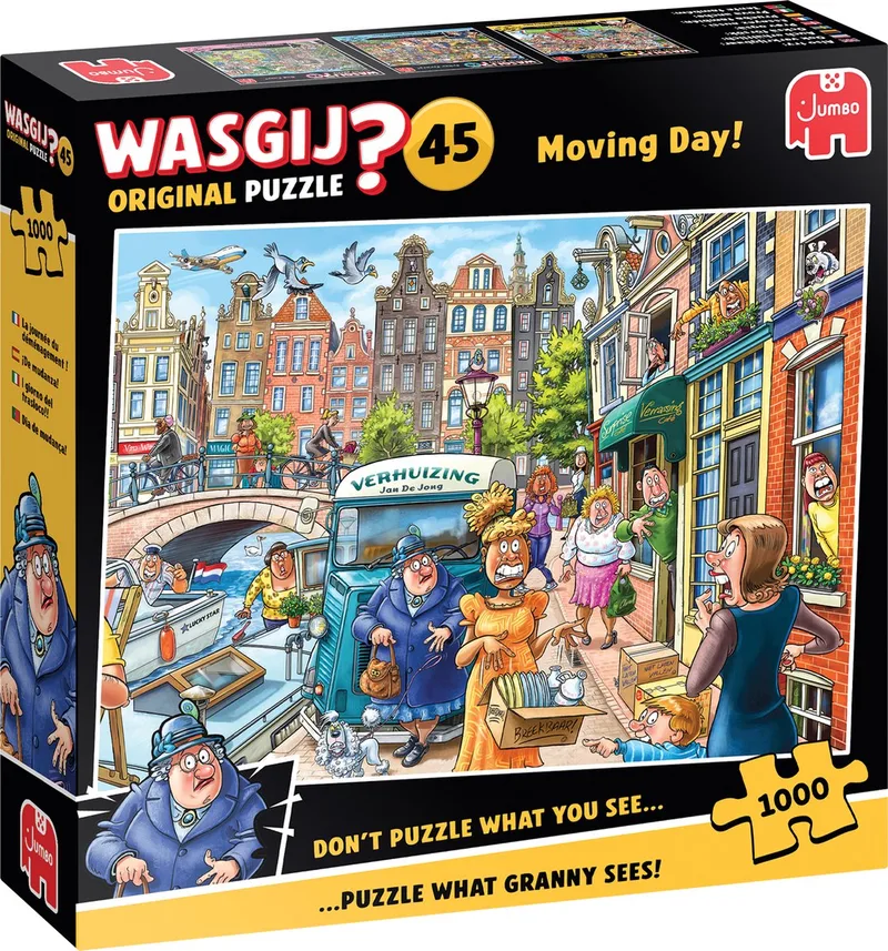 Original 45 - Verhuisdag! - 1000 stukjes puzzel - Legpuzzel van Jumbo, editie Meerkleurig – doos