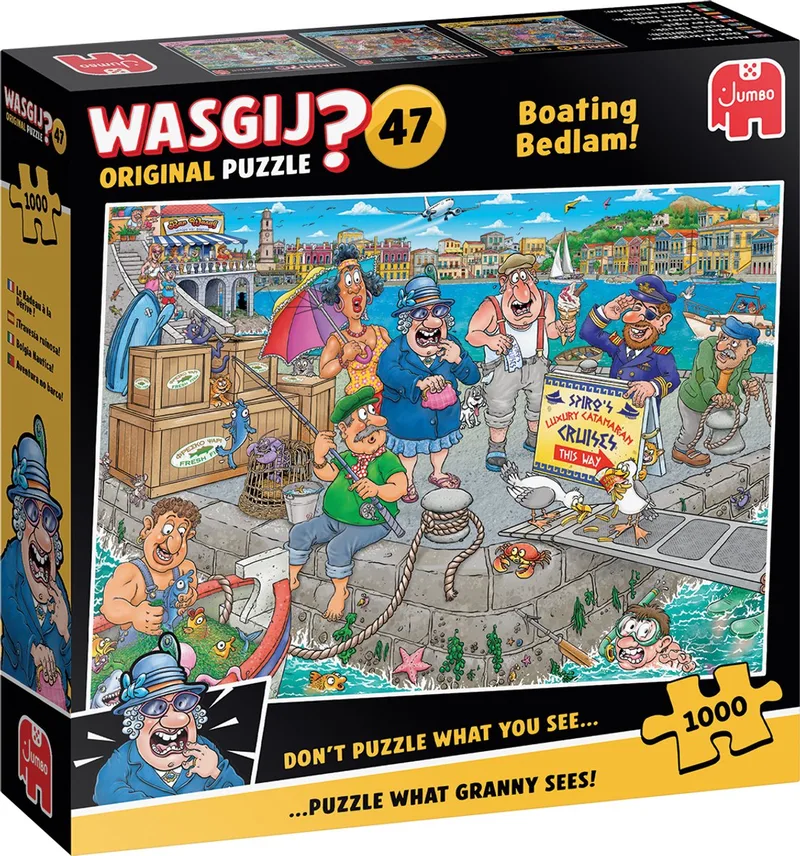 Original 47 - De boot in! - 1000 stukjes puzzel - Legpuzzel van Jumbo, editie Meerkleurig – doos