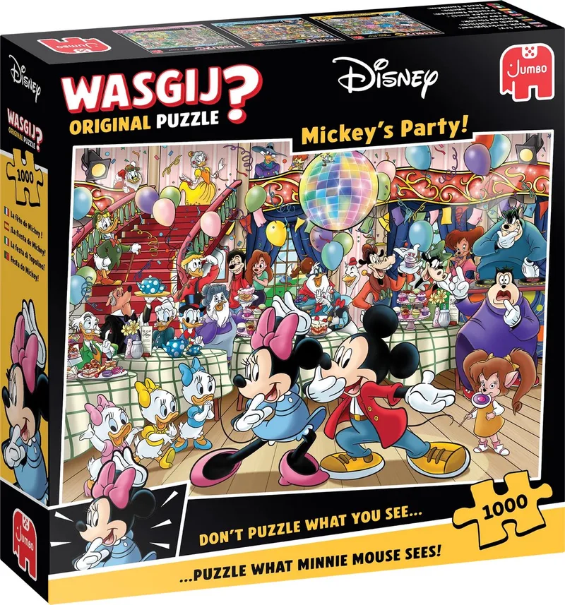 Original - Disney - Mickey's Feestje! - 1000 stukjes - Legpuzzel - Puzzel van Jumbo, editie Meerkleurig – doos 1 van 2