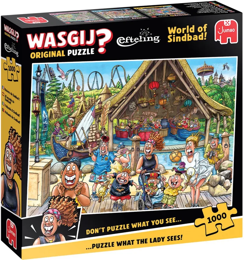 Original Efteling - De Wereld van Sindbad! - 1000 stukjes puzzel - Legpuzzel de Jumbo, édition Multicolore – boîte