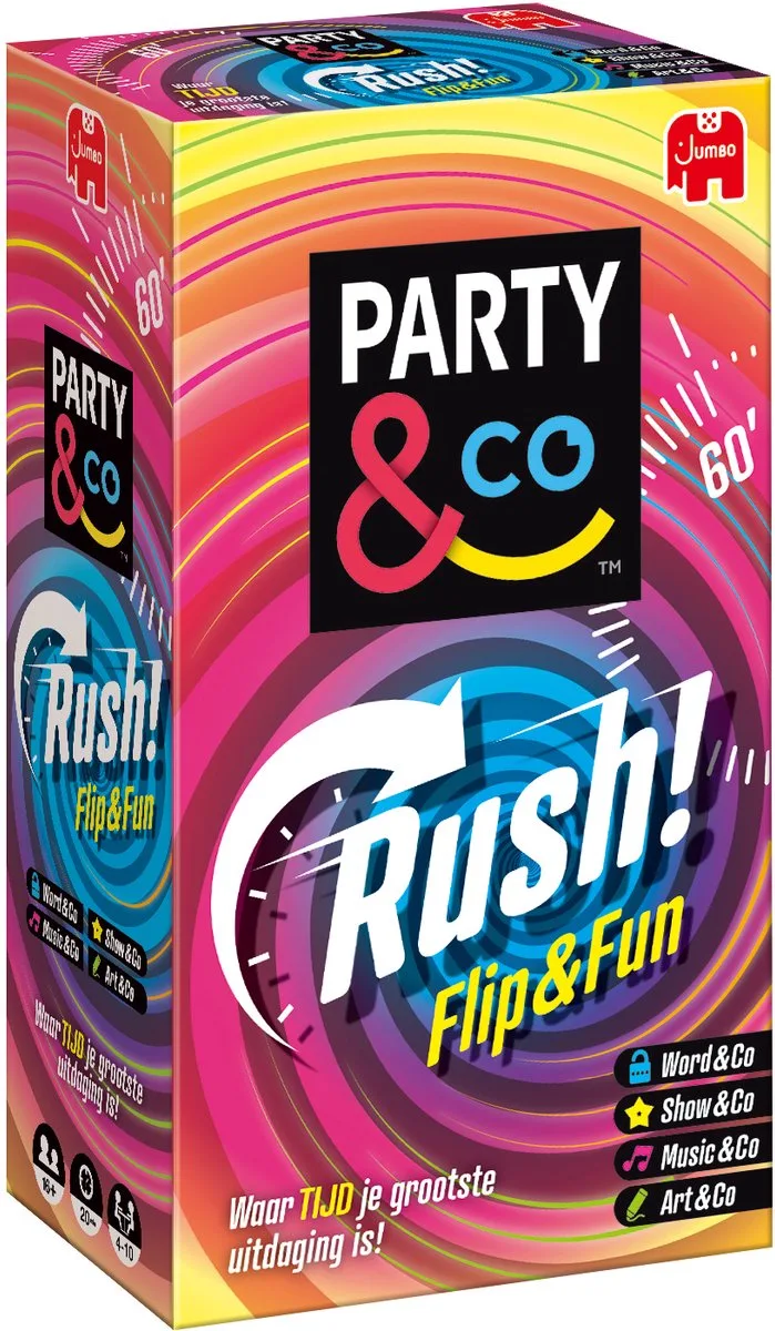 Party & Co. Rush - Partyspel voor volwassenen - Vanaf 16 jaar - Partygame - Bordspel voor grote groepen - Actiespel from Jumbo – box