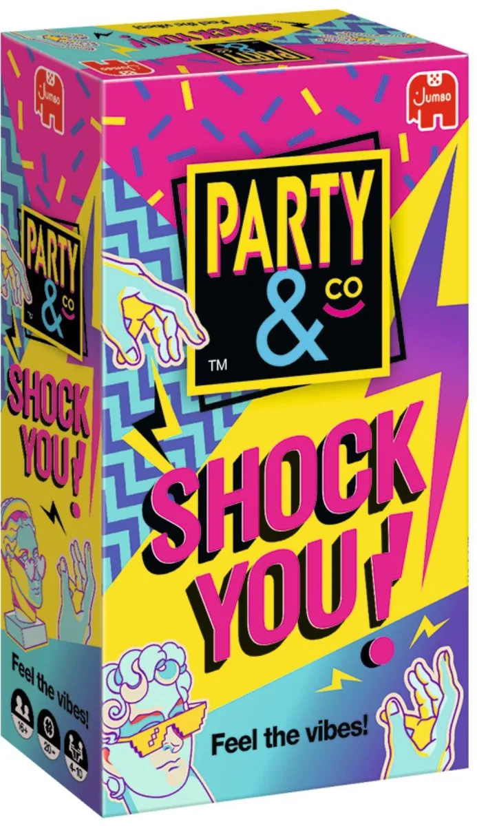Party & Co. Shock You - Partyspel Nederlandstalig - vanaf 16 jaar - 4 tot 20 spelers fra Jumbo – æske