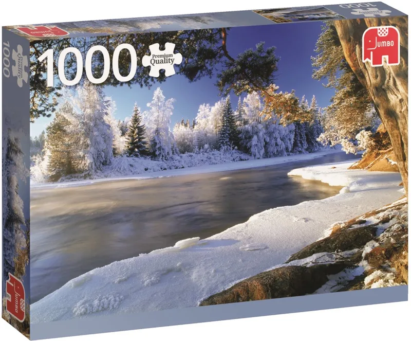 PC Dal River Sweden 1000pcs van Jumbo, editie Donkerblauw, Blauw – doos