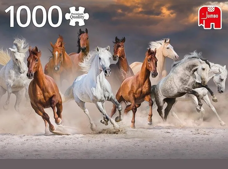 PC Desert Horses 1000pcs van Jumbo, editie Meerkleurig – doos