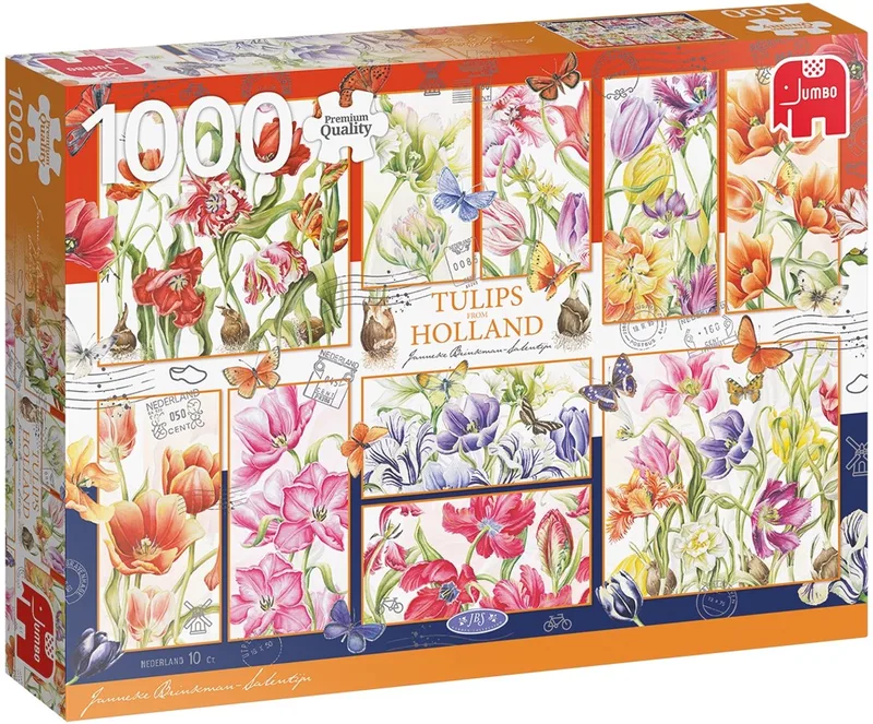 PC Janneke Brinkman - Tulips from Holland 1000pcs van Jumbo, editie Meerkleurig – doos
