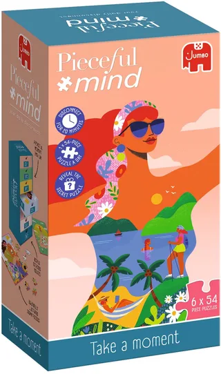 les puzzles hollandais Puzzle Pieceful Mind - Take a Moment - 51 à 99 pièces de Jumbo, édition Multicolore – boîte 1 sur 2