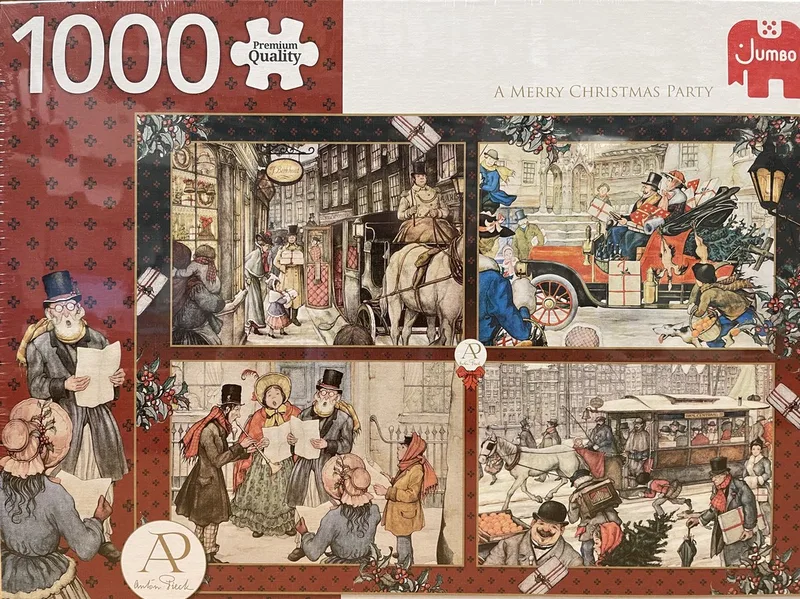 Premium Collectie Puzzel Anton Pieck Vrolijk Kerstfeest - 1000 Stukjes from Jumbo, Multicolour edition – box