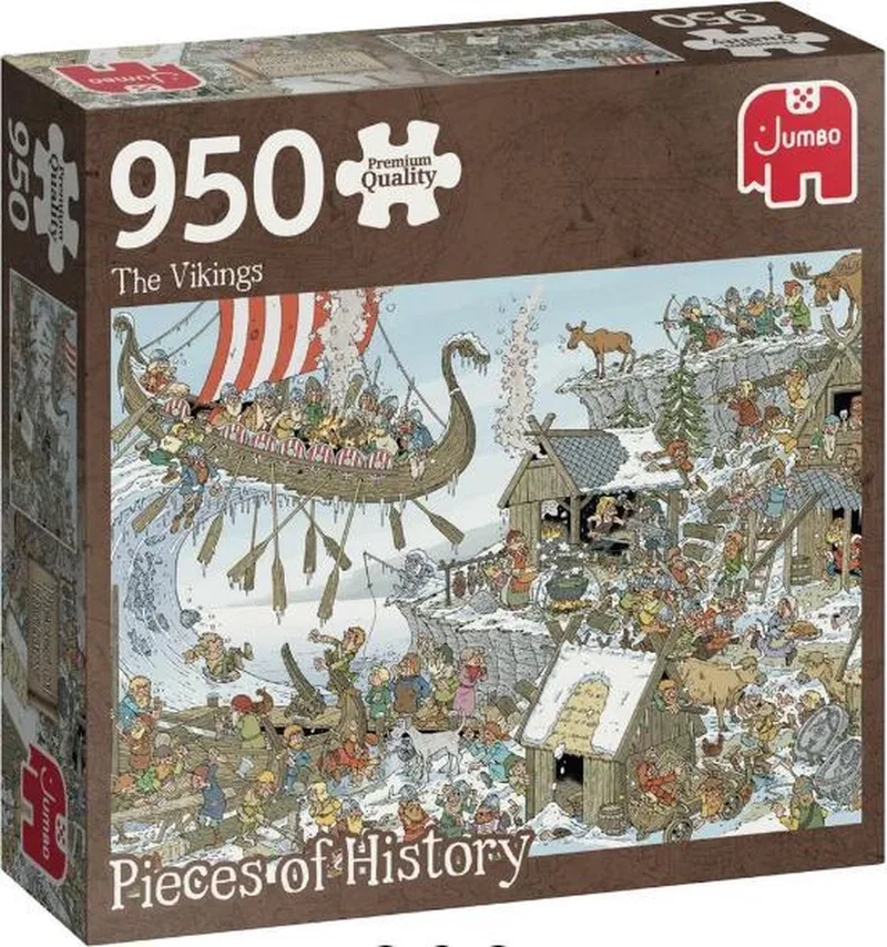 Premium Collection Puzzel De Vikingen - Legpuzzel - 950 stukjes van Jumbo, editie Meerkleurig – doos