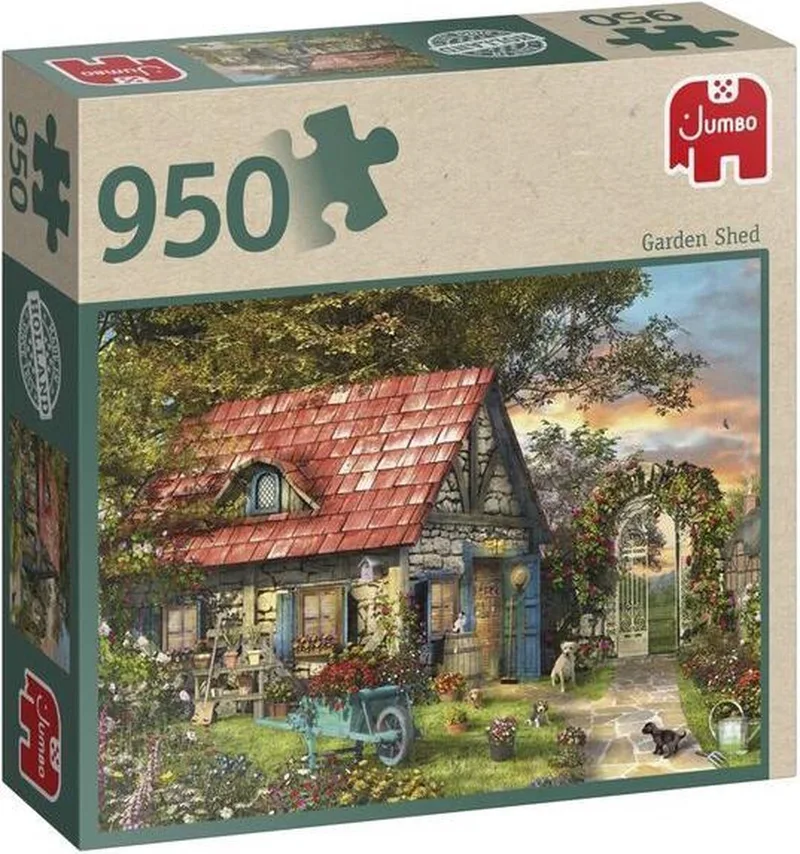 Premium Collection Puzzel Garden Shed - Legpuzzel - 950 stukjes de Jumbo, édition Multicolore – boîte