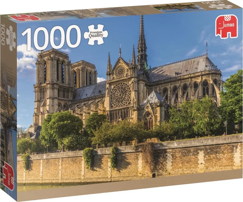 Premium Collection Puzzel Notre Dame - Legpuzzel - 1000 stukjes van Jumbo, editie Meerkleurig – doos