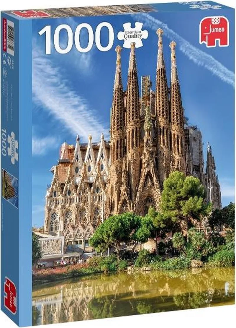 Premium Collection Puzzel Sagrada Familia View, Barcelona - Legpuzzel - 1000 stukjes van Jumbo, editie Meerkleurig – doos