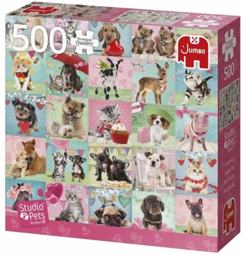 Premium Collection Puzzel Studio Pets Lovely Day - Legpuzzel - 500 stukjes de Jumbo – boîte