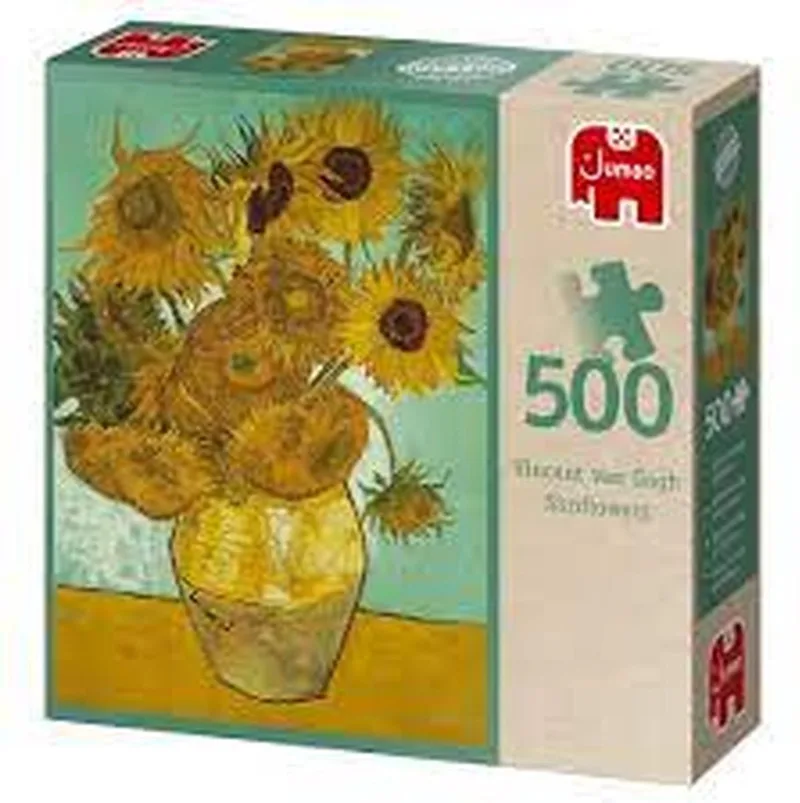 Premium Puzzel Vincent van Gogh Sunflowers - Legpuzzel - 500 stukjes van Jumbo, editie Meerkleurig – doos
