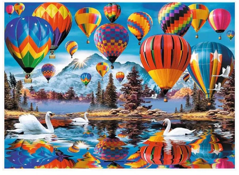 Premium Quality Puzzel – Balloons – 1000 Stukjes de Jumbo, édition Multicolore – boîte