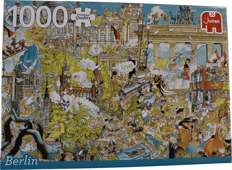 Premium Quality Puzzel – Berlin – 1000 Stukjes – Skyline / Stadsgezicht – Duitsland van Jumbo – doos