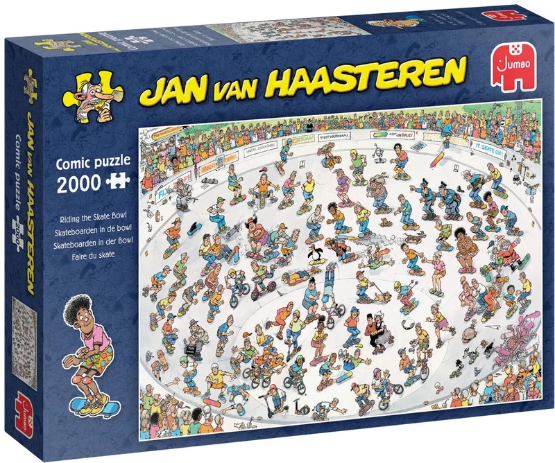 Puzzel - 2000 stukjes - Skateboarden In De Bowl from Jumbo, Multicolour edition – box