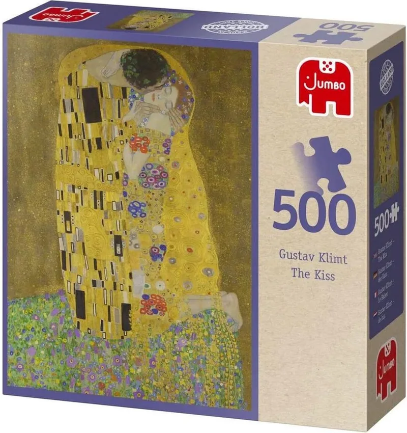 puzzel 500 stukjes - Gustav Klimt - The Kiss de Jumbo, édition Multicolore – boîte
