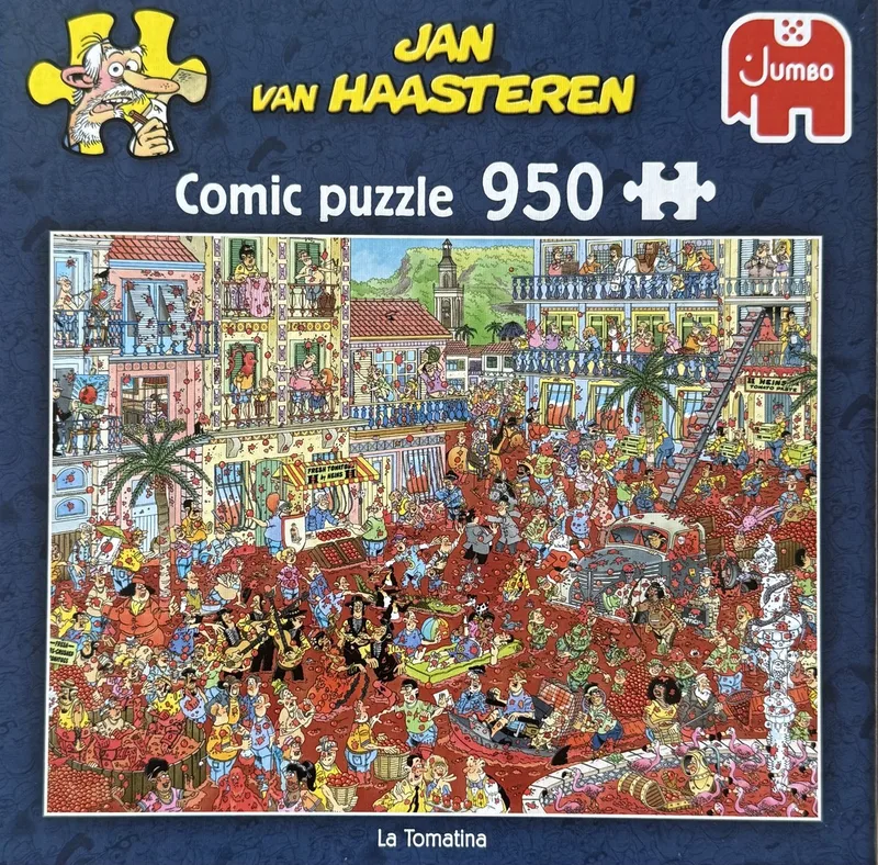 Puzzel 950 Stukjes – La Tomatina – De Tomaat – Jumbo Comic Puzzel from Jumbo, Multicolour edition – box