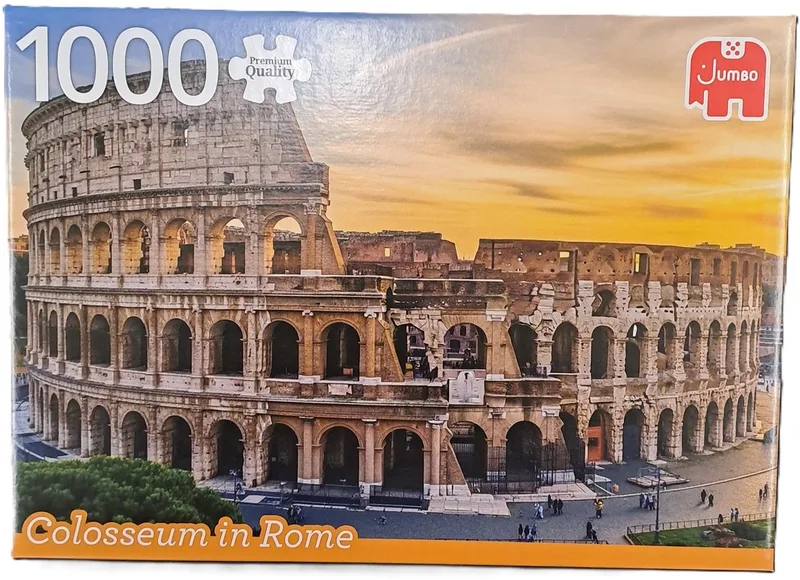 puzzel Colosseum in Rome 1000 stukjes van Jumbo, editie Geel – doos