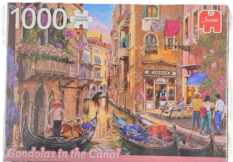 Puzzel Gondolas in the Canal 1000 stukjes van Jumbo – doos