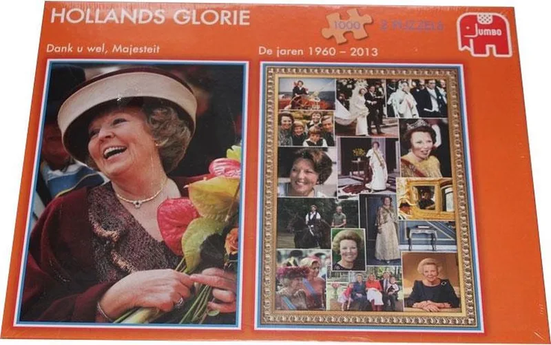 Puzzel Hollands Glorie: Dank u wel, Majesteit en De jaren 1960-2013 - Legpuzzel - 1000 stukjes from Jumbo, Multicolour edition – box