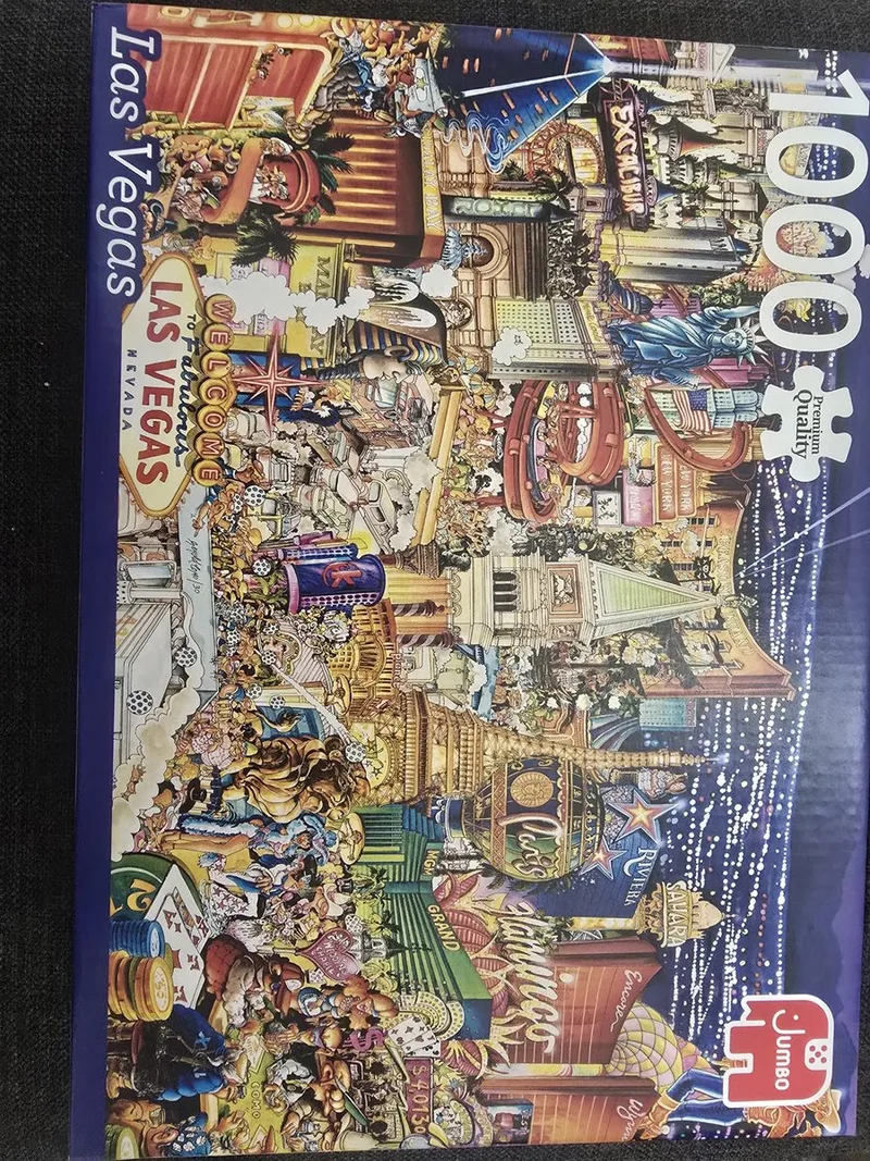 Puzzel Las Vegas 1000 Stukjes – Stadspuzzel – Nachtstad – 68 × 49 cm van Jumbo, editie Meerkleurig – doos