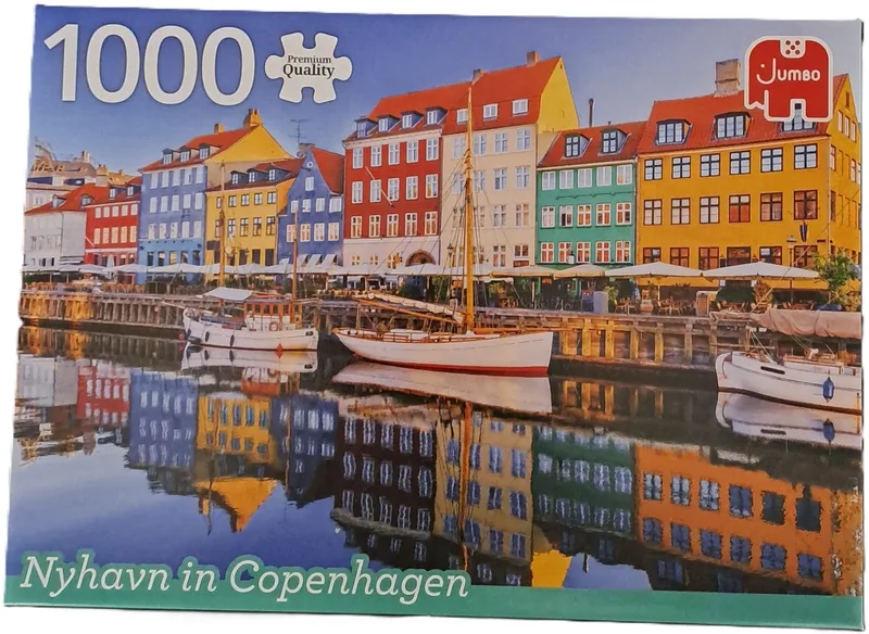 Puzzel Nyhavn in Copenhagen 1000 stukjes from Jumbo, Multicolour edition – box