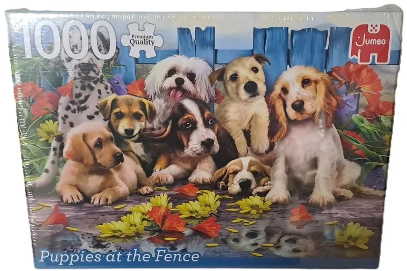 Puzzel Puppies at the Fence 1000 stukjes van Jumbo – doos