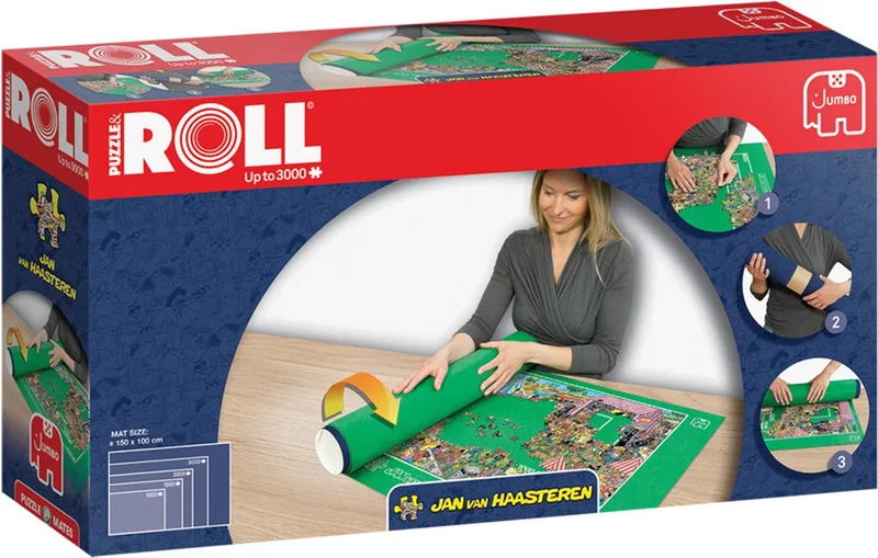 Puzzel & Roll Up Puzzelmat Tot 3000 stukjes from Jumbo, Green edition – box