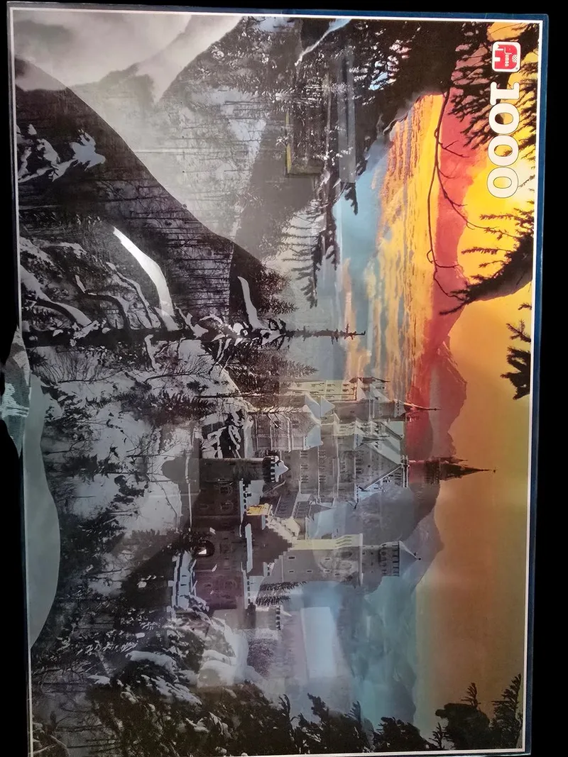 Puzzel Slot Neuschwanstein in de winter 1000 van Jumbo – doos