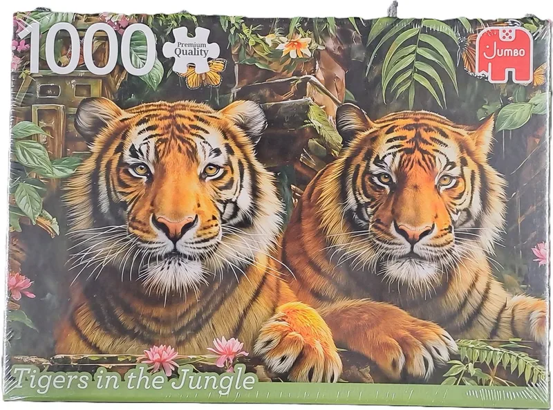 Puzzel Tigers in the Jungle 1000 stukjes from Jumbo, Multicolour edition – box