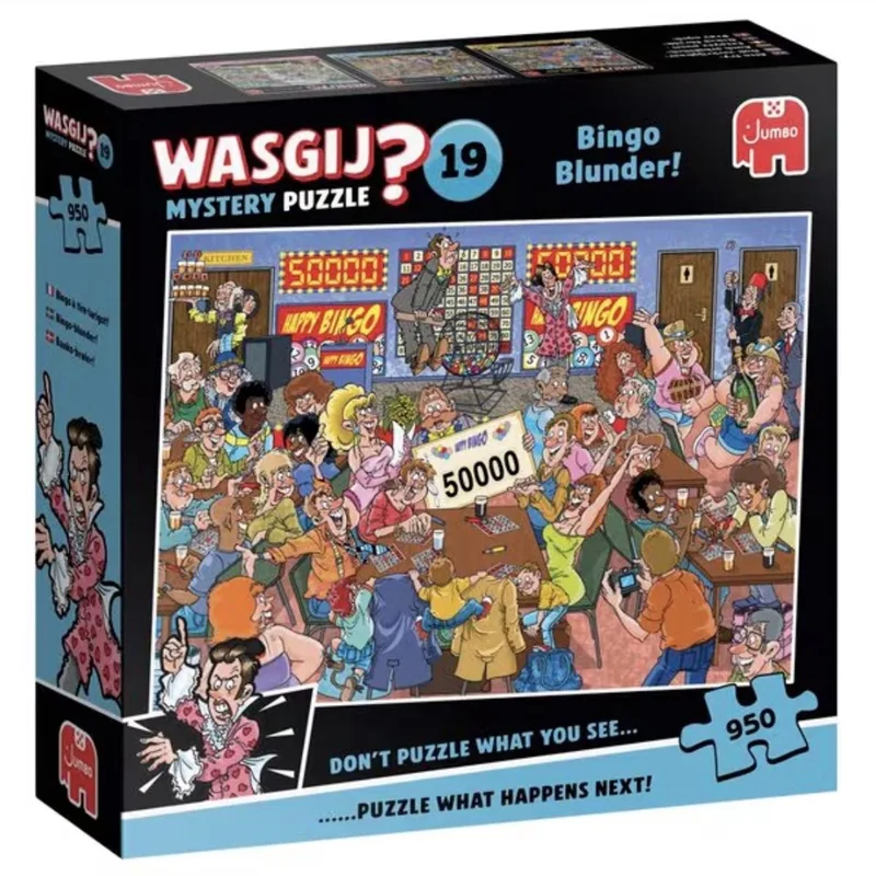 Puzzel - Wasgij 19 mystery puzzel - Bingo Blunder! - Legpuzzel - 950 stukjes de Jumbo, édition Multicolore – boîte