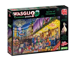Puzzel Wasgij Christmas 20 - De Geesten van de Kerstmis! 2x1000st (1 puzzle for free) van Jumbo – doos 1 van 2