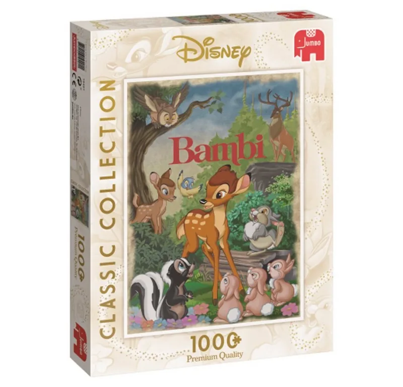 Puzzle Bambi 1000 Teile Disney Classic Collection Puzzle, 1000 Puzzleteile de Jumbo, édition Multicolore – boîte 1 sur 2